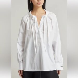 Laurence bras white cotton relaxed blouse 36 brand new